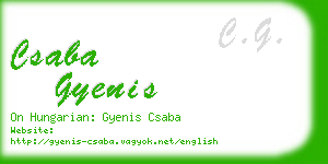 csaba gyenis business card